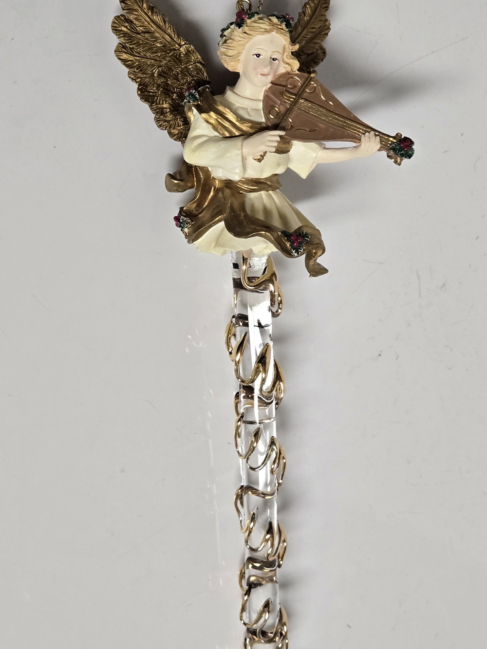 Avon Gold and Cream Angel  Icicle Ornament